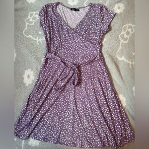 Women’s Rebel Sugar light purple and white floral patterned midi dress XL